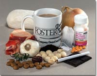 a photo of various foods dogs should not eat